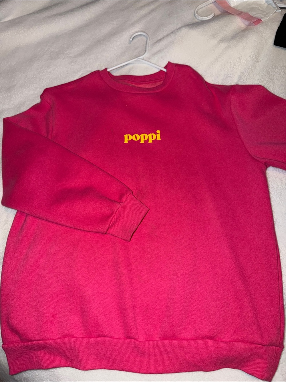 Poppi Hot Pink Logo Crewneck Sweatshirt